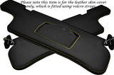YELLOW STITCH FITS NISSAN 300ZX Z32 90-95 2X SUN VISORS LEATHER COVERS ONLY