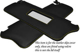 YELLOW STITCH FITS FORD FIESTA MK2 XR2 83-89 2X SUN VISORS LEATHER COVERS ONLY