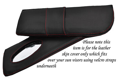 RED STITCHING FITS LOTUS EXCEL 83-91 2X SUN VISORS LEATHER COVERS ONLY