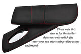 RED STITCHING FITS LOTUS EXCEL 83-91 2X SUN VISORS LEATHER COVERS ONLY