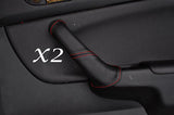 RED STITCH FITS HONDA ACCORD 2003-2007 2X REAR LEATHER DOOR HANDLE COVERS ONLY
