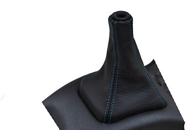 BLUE STITCH FITS MITSUBISHI LANCER EVO 4 5 6  GEAR  GAITER REAL LEATHER NEW