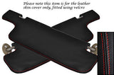 RED STITCH FITS FORD ESCORT MK6 MK7 2X SUN VISORS LTHR COVERS NO MIRROR MODELS