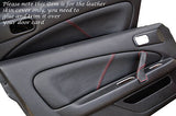 RED STITCH FITS NISSAN SILVIA 200SX S15 1999+ 2 X DOOR CARD TRIM LTHR COVERS