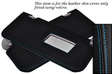 BLUE STITCH FITS ROVER 25 MG ZR 99-05 2X SUN VISORS LEATHER COVERS ONLY