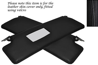 BLACK STITCHING FITS ROVER P5 P5B V8 COUPE 2X SUN VISORS LEATHER COVERS ONLY