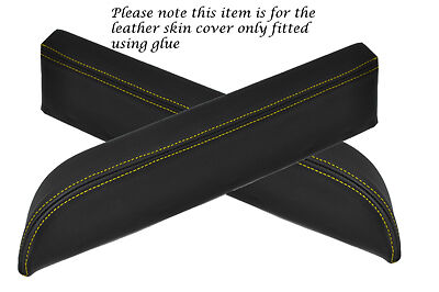 YELLOW STITCH FITS NISSAN 350Z FAIRLADY 03-06 2X DOOR ARMREST LEATHER COVERS