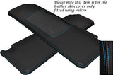 BLUE STITCHING FITS RENAULT 5 & GT TURBO 2X SUN VISORS LEATHER COVERS ONLY