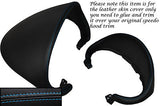 BLUE STITCH FITS AUDI TT MK2 06-13 SPEEDO GAUGE HOOD LEATHER COVER ONLY