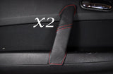 RED STITCHING FITS MAZDA 6 2008-2012 REAR 2X DOOR HANDLE LEATHER COVER