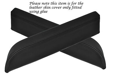 BLACK STITCH FITS NISSAN 350Z FAIRLADY 03-06 2X DOOR ARMREST LEATHER COVERS