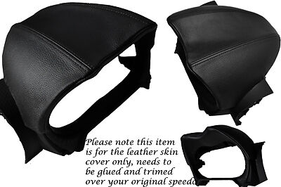 BLACK STITCHING FITS LOTUS ELISE 2008-2013 SPEEDO GAUGE HOOD LEATHER COVER ONLY