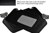 BLACK STITCHING FITS SUBARU LEGACY 2003-2009 2X SUN VISORS LEATHER COVERS ONLY