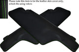 GREEN STITCH FITS PORSCHE 911 1969-1973 2X SUN VISORS LEATHER COVERS ONLY