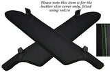 GREEN STITCH FITS VW T4 TRANSPORTER CARAVELLE CAMPER 2X SUN VISORS COVERS