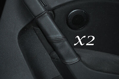 BLACK STITCH FITS VW GOLF MK6 6 VI 2008-2013 2X REAR DOOR HANDLE LEATHER COVERS