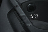 BLACK STITCH FITS VW GOLF MK6 6 VI 2008-2013 2X REAR DOOR HANDLE LEATHER COVERS