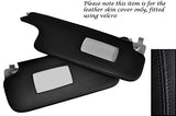 BLACK STITCH FITS RENAULT MEGANE 2002-2008 2X SUN VISORS LEATHER COVERS ONLY