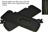 YELLOW STITCH FITS BMW E46 CONVERTIBLE CABRIO 98-05 2X SUN VISORS LEATHER COVERS