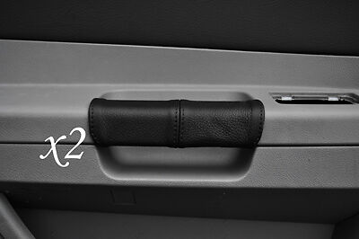 BLACK STITCH FITS CHRYSLER 300C CRD 2006-2011 2X REAR DOOR HANDLE BLACK COVERS