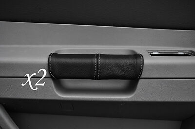 GREY STITCH FITS CHRYSLER 300C CRD 2006-2011 2X REAR DOOR HANDLE BLACK COVERS