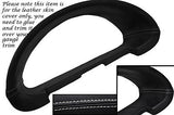 WHITE STITCH FITS CITROEN SAXO 96-04 GAUGE SPEEDO TRIM SURROUND LEATHER