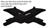 RED STITCH FITS PORSCHE 924 944 968 75-95 2X SUN VISORS LEATHER COVERS ONLY