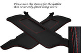 RED STITCHING FITS FORD MUSTANG 99-04 2X SUN VISORS LEATHER COVERS ONLY