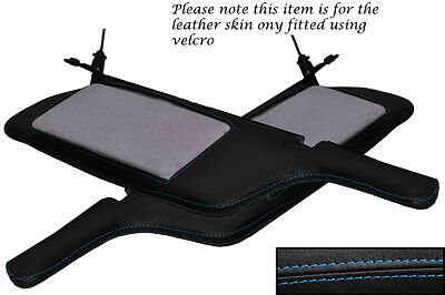 BLUE STITCH FITS MITSUBISHI GTO 3000GT 92-99 2X SUN VISORS LEATHER COVERS ONLY
