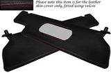 RED STITCH FITS RENAULT ALPINE GTA V6 2X SUN VISORS LEATHER COVERS ONLY