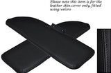 BLACK  STITCHING FITS FIAT 500 CLASSIC 2X SUN VISORS LEATHER COVERS ONLY