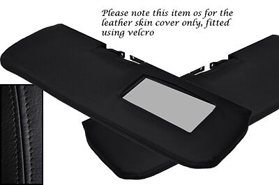 BLACK STITCHING FITS LOTUS ELAN M100 2X SUN VISORS LEATHER COVERS ONLY