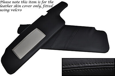 BLACK STITCH FITS RANGE ROVER P38 1994-2002  2X SUN VISORS LEATHER COVERS ONLY