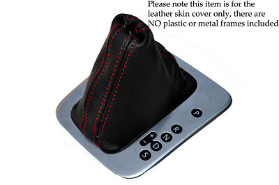 RED STITCHING FITS VW GOLF PLUS 05-09 DSG AUTO AUTOMATIC LEATHER GEAR GAITER