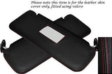 RED STITCHING FITS BMW 5 SERIES E28 1981-1987 2X SUN VISORS LEATHER COVERS ONLY