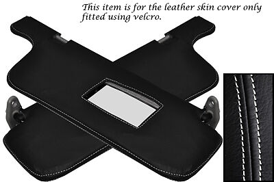 WHITE STITCH FITS NISSAN 200SX S13 1988-1994 2X SUN VISORS LEATHER COVERS ONLY