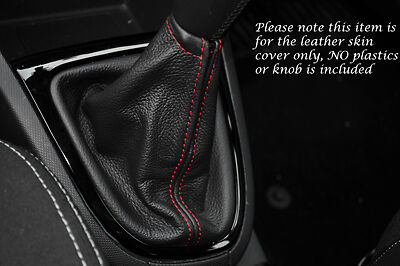 RED STITCH FITS RENAULT CLIO 2013+ LEATHER GEAR GAITER ONLY CUSTOM NEW