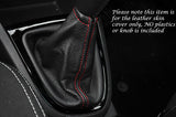 RED STITCH FITS RENAULT CLIO 2013+ LEATHER GEAR GAITER ONLY CUSTOM NEW