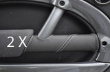 white stitch FITS  BMW MIN ONE COOPER S 2004-2006 2X LEATHER DOOR TRIM COVERS