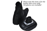 BLACK STITCHING FITS ALFA ROMEO 147 SELESPEED SET OF GAITERS BLACK LEATHER