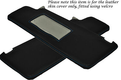 BLUE STITCH FITS VW GOLF 3 MK3 JETTA 94-98 2X SUN VISORS LEATHER COVERS ONLY