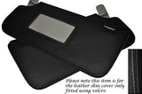 GREY STITCH FITS FORD FIESTA MK7 08-13 2X SUN VISORS LEATHER COVERS ONLY