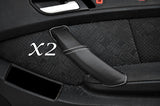 WHITE STITCHING FITS BMW X5 E53 00-07 2X FRONT DOOR HANDLE LEATHER COVERS ONLY