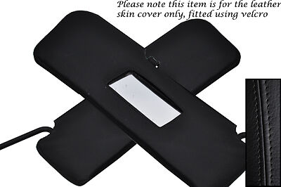 BLACK STITCH FITS FIAT CINQUECENTO 91-99 2X SUN VISORS LEATHER COVERS ONLY