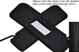 BLACK STITCH FITS FIAT CINQUECENTO 91-99 2X SUN VISORS LEATHER COVERS ONLY
