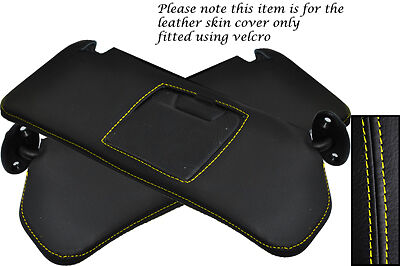 YELLOW STITCHING FITS TOYOTA SUPRA MK4 1993-2002 2X SUN VISORS LEATHER COVERS