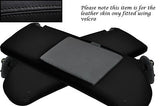 BLACK STITCHING FITS TOYOTA LEXUS SOARER 90-00 2X SUN VISORS LEATHER COVERS