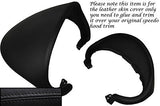BLACK STITCH FITS AUDI TT MK2 06-13 SPEEDO GAUGE HOOD LEATHER COVER ONLY
