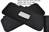 BLACK STITCHING FITS VW POLO MK2 81-94 2X SUN VISORS LEATHER COVERS ONLY